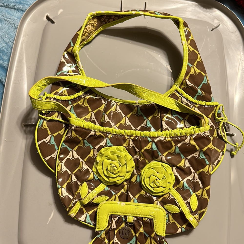 Vera Bradley Crescent Bag Sittin In A Tree Vinyl Coated Set